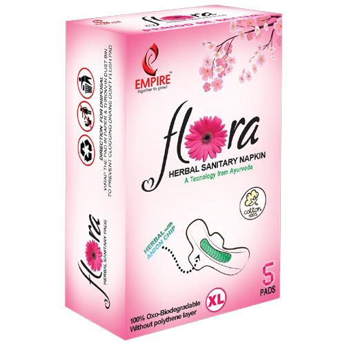 FLORA SANITORAY NAPKIN - 5PADS - XL SIZE